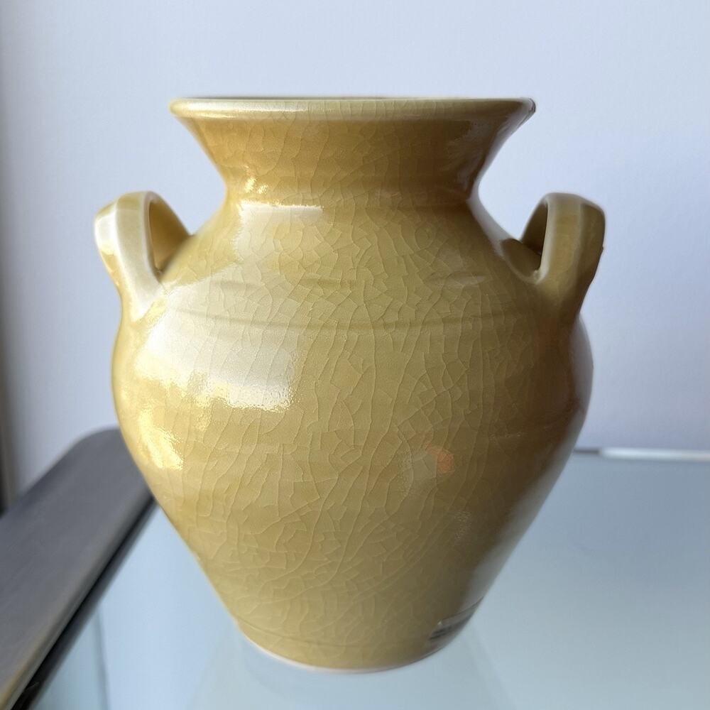 Simon Pearce Belmont Pottery Urn Vase 6.5" Double Handles - Damaged/Repaired